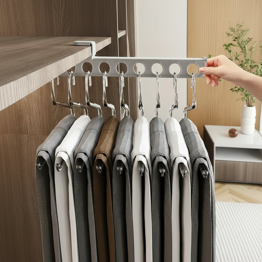 Pull Out Wardrobe Rail, Clothes Storage and Bag Organiser