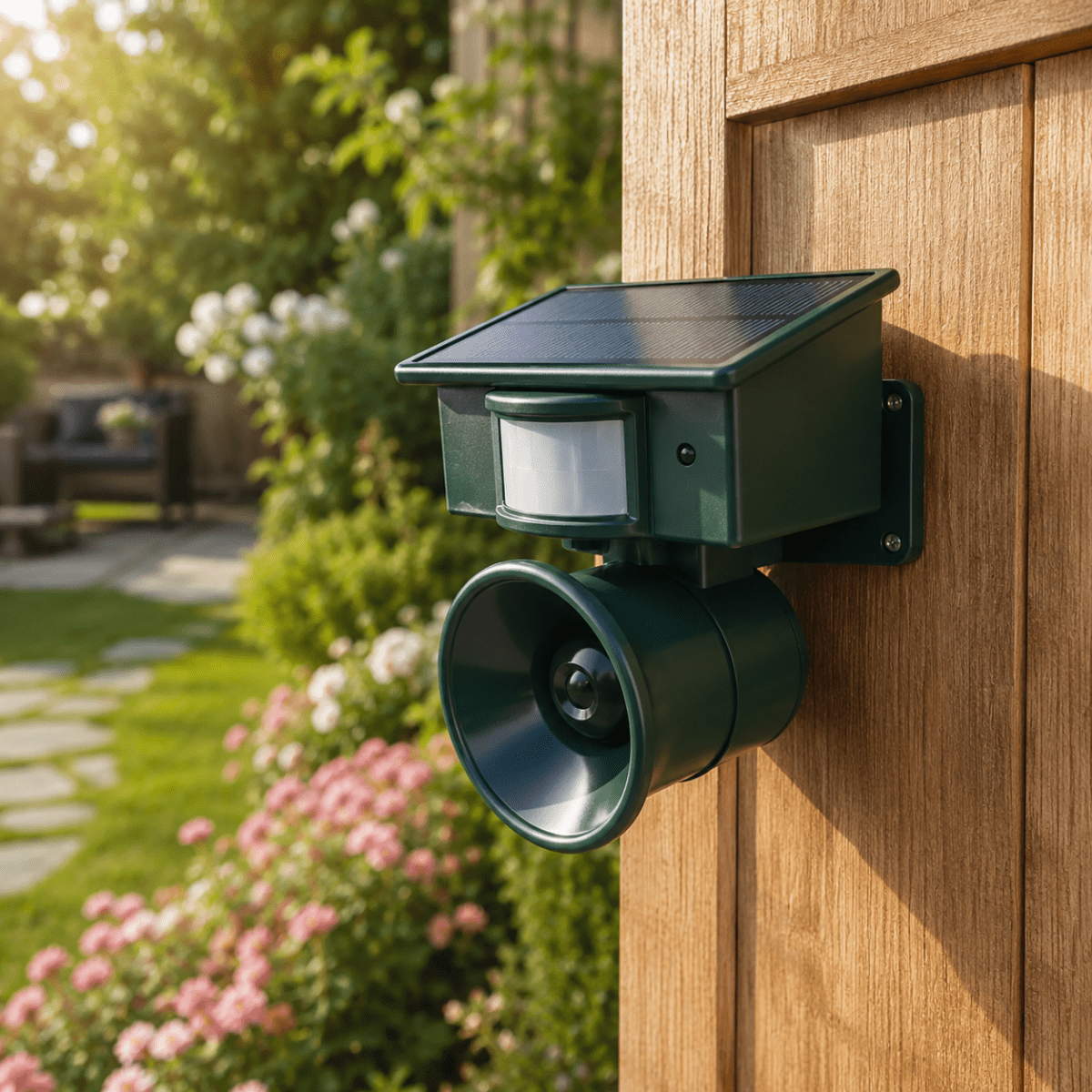 Bird Deterrents, Solar Bird Scarer with Motion Sensor and Noise Deterrent, Bird Repeller for Gardens and Balconies_02