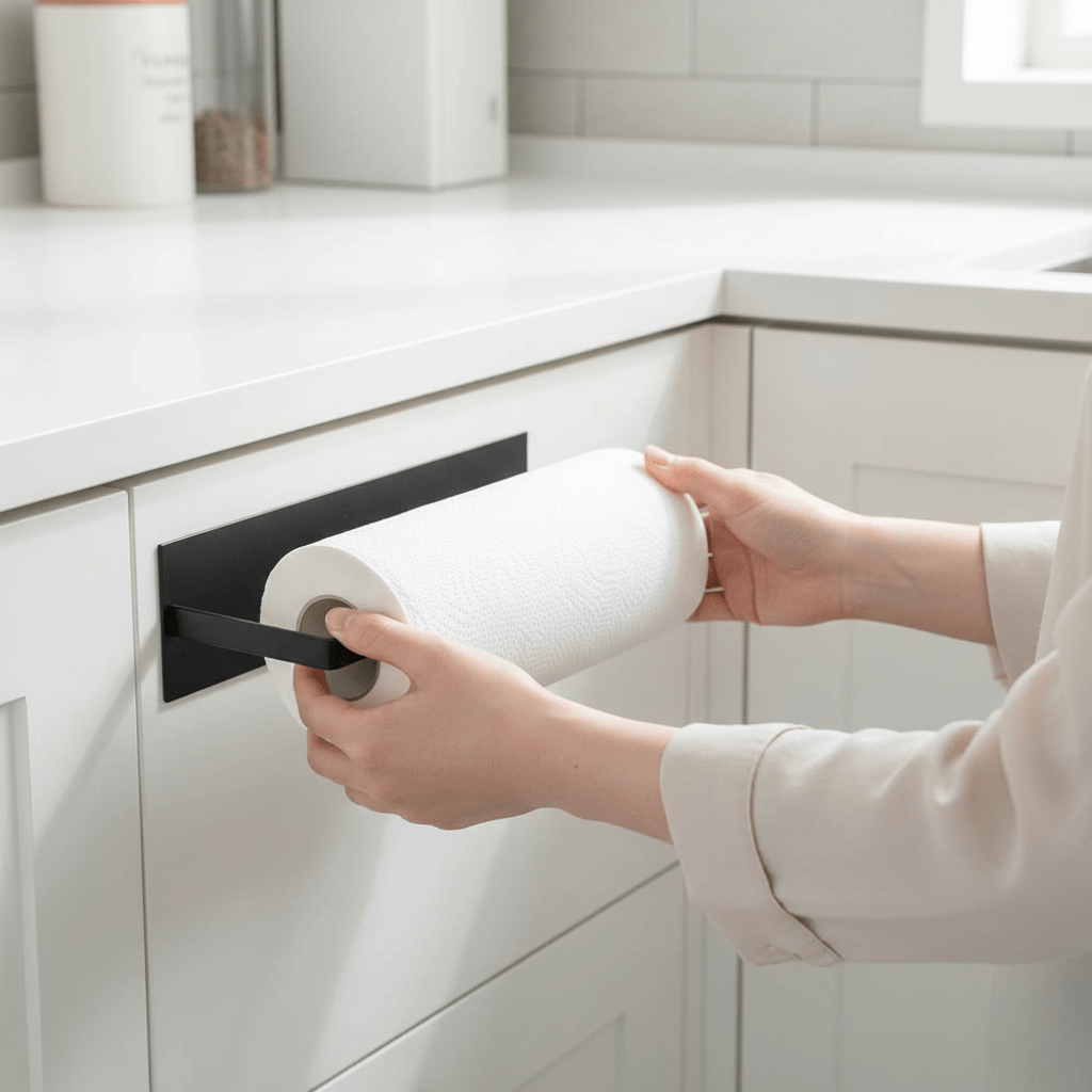 Kitchen Roll Holder Wall Mounted, Under Cabinet Kitchen Roll Holder
