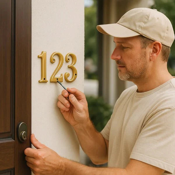 Brass House Numbers, Door Numbers for Front Door