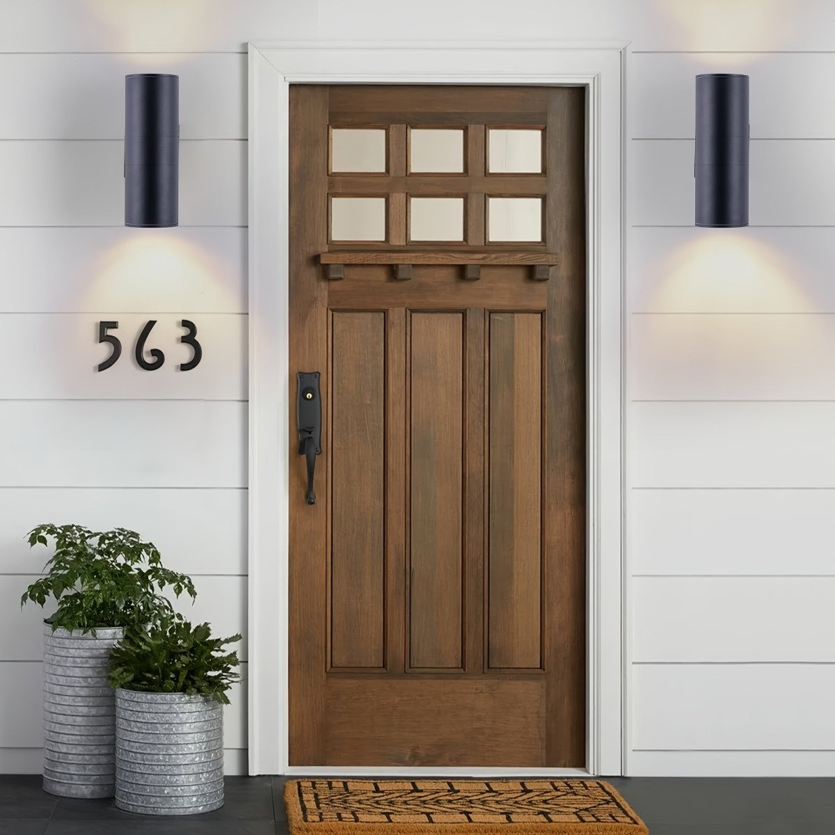 Outdoor Wall Lights Up and Down, Black External Wall Light 2 Pack, Exterior Wall Lights for House Facade_03