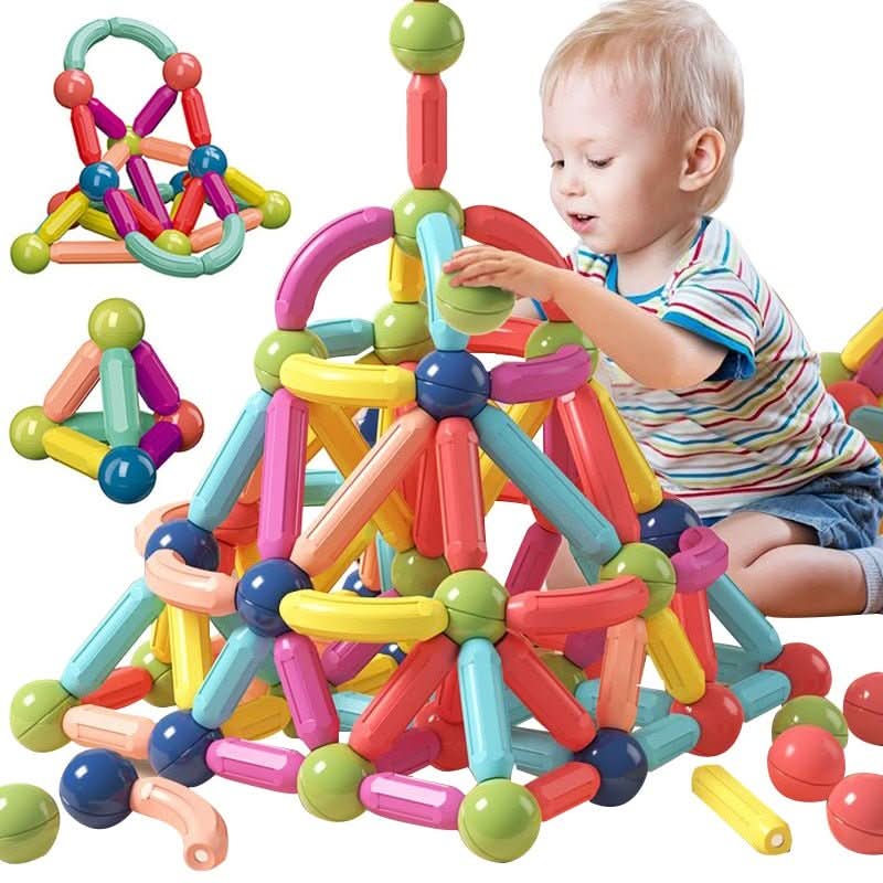 Magnetic Rods Building Set, Magnetic Sticks 36 to 108 Pieces, Magnetic Toys, Construction Toys, Toys for 2 Year Olds_06