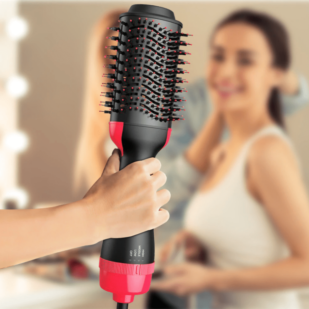 Hair Dryer 4 in 1, Hair Straightener, Hair Styler for Volume and Shine, Hot Air Styler with Heat Resistant Glove