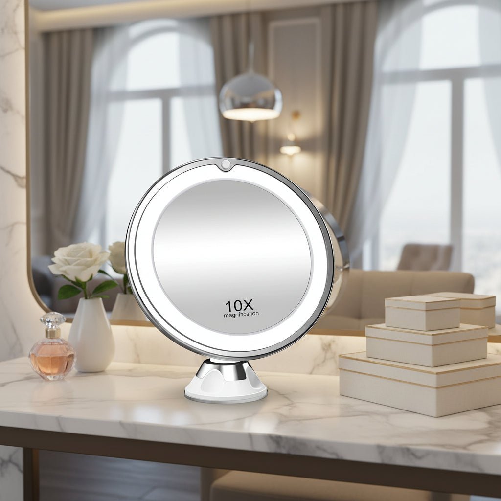 Vanity Mirror with Lights, 10x Magnifying Mirror with Light, LED Makeup Mirror for Travel and Skincare_01