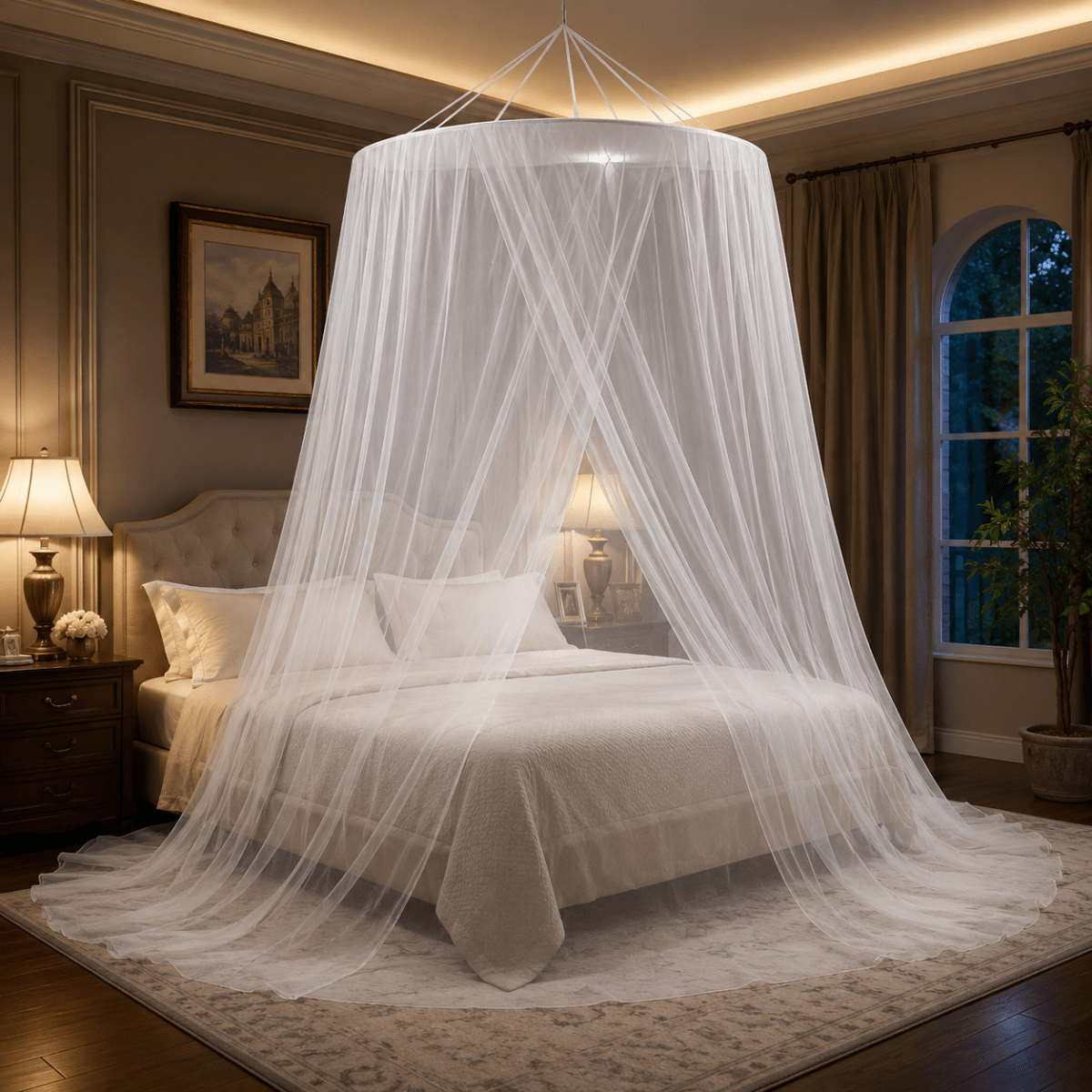 Mosquito Nets, Foldable Mosquito Net for Bed with Storage Box, Pop Up Bed Canopy Net for Camping and Travel_05