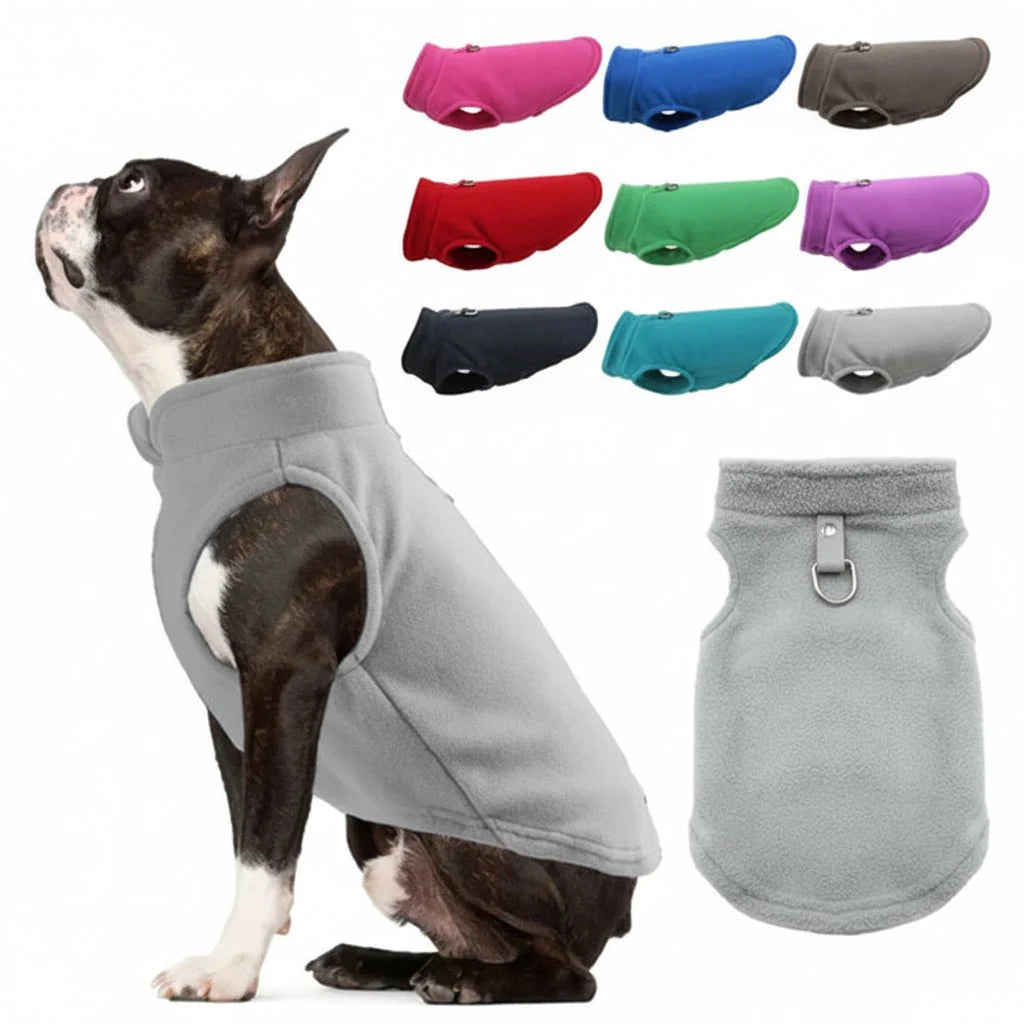 Warm Dog Vest with D Ring, Fleece Dog Coat for Small Dogs and Cats, Warm Dog Jacket_18