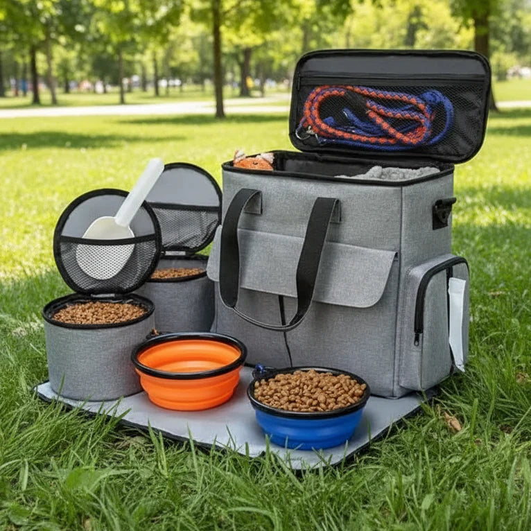 Dog Walking Backpack for Owners, Bag for Dog Walks with Compartments for Food and Toys