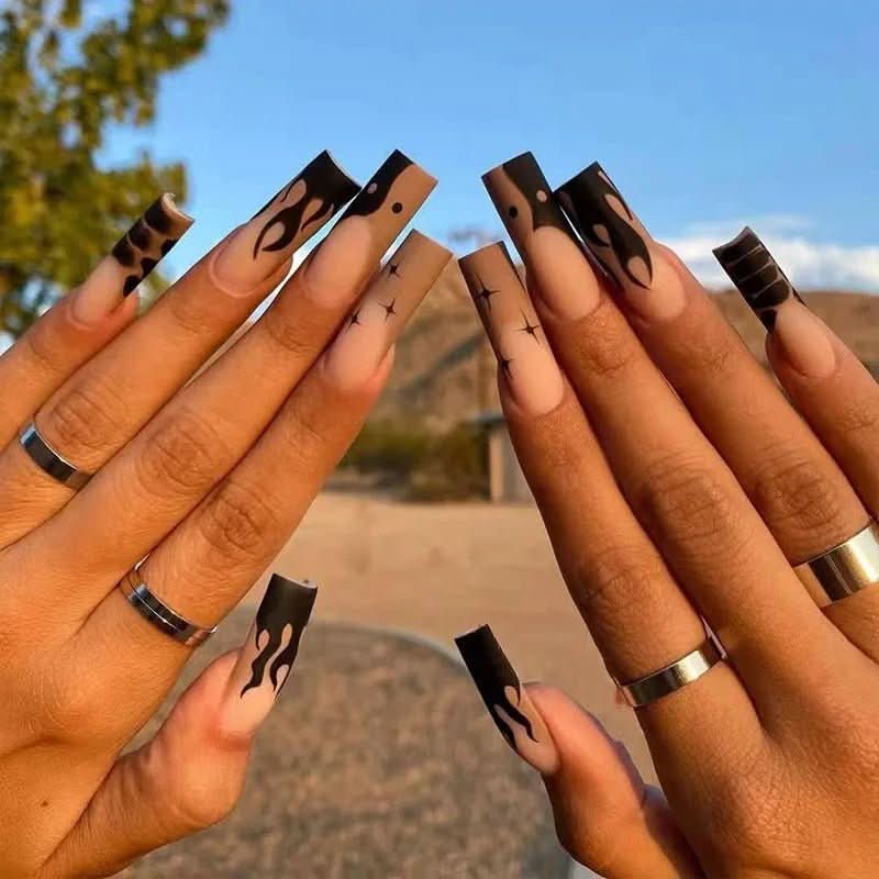 Pink Press On Nails with Glue, 24 Stick On Nails – image 4