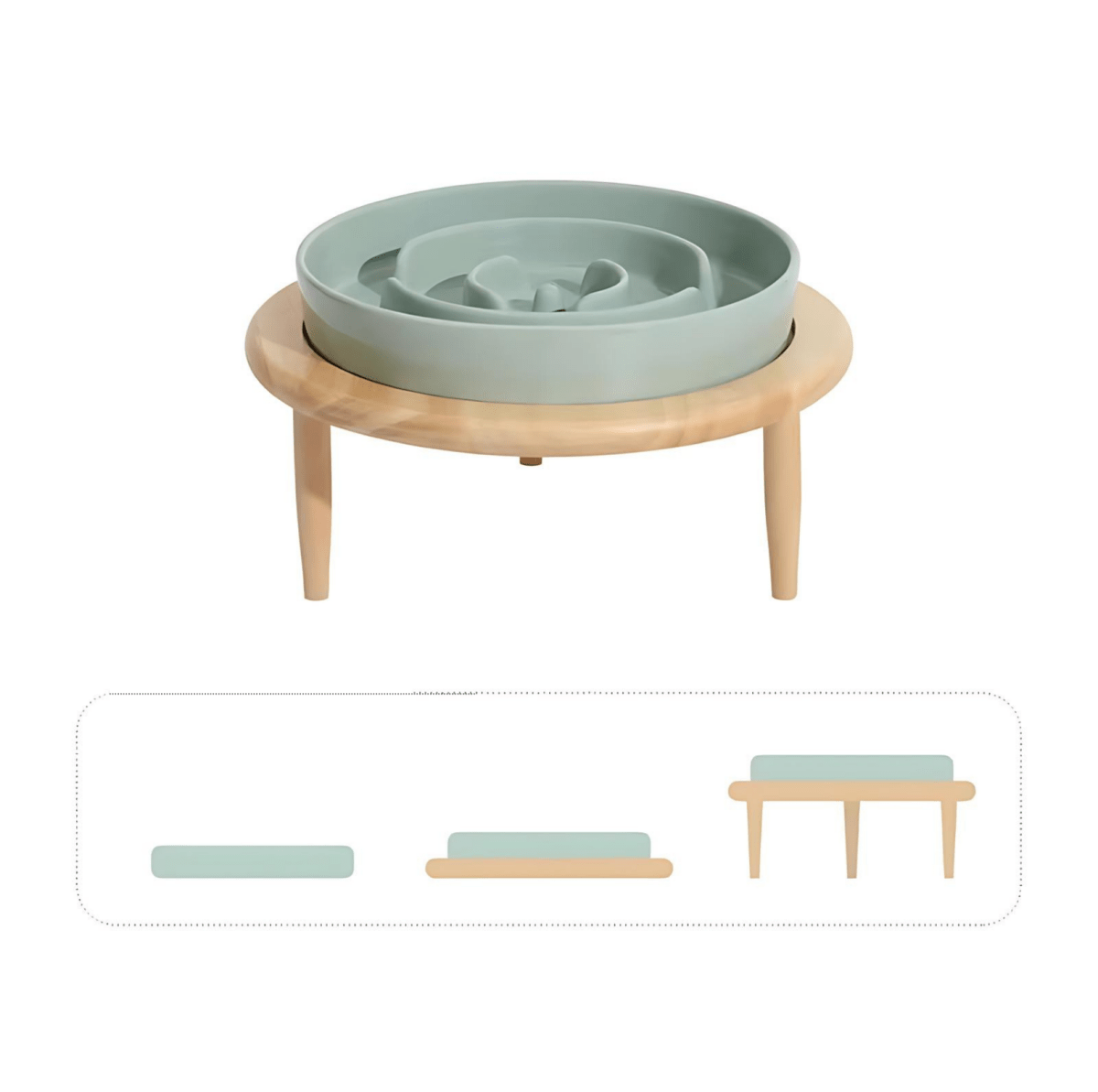 Slow Feeder Dog Bowls, Ceramic Cat Bowl for Dry and Wet Food, Dog Bowl with Stand Option, Slow Feeder for Dogs and Cats_12