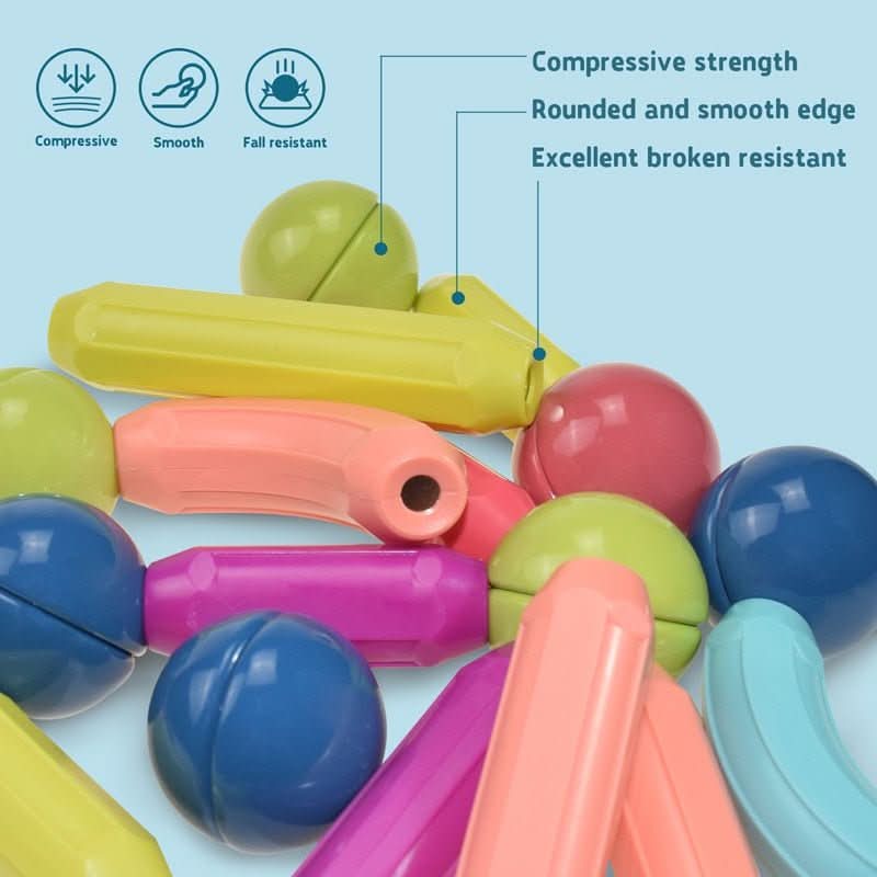 Magnetic Rods Building Set, Magnetic Sticks 36 to 108 Pieces, Magnetic Toys, Construction Toys, Toys for 2 Year Olds_04