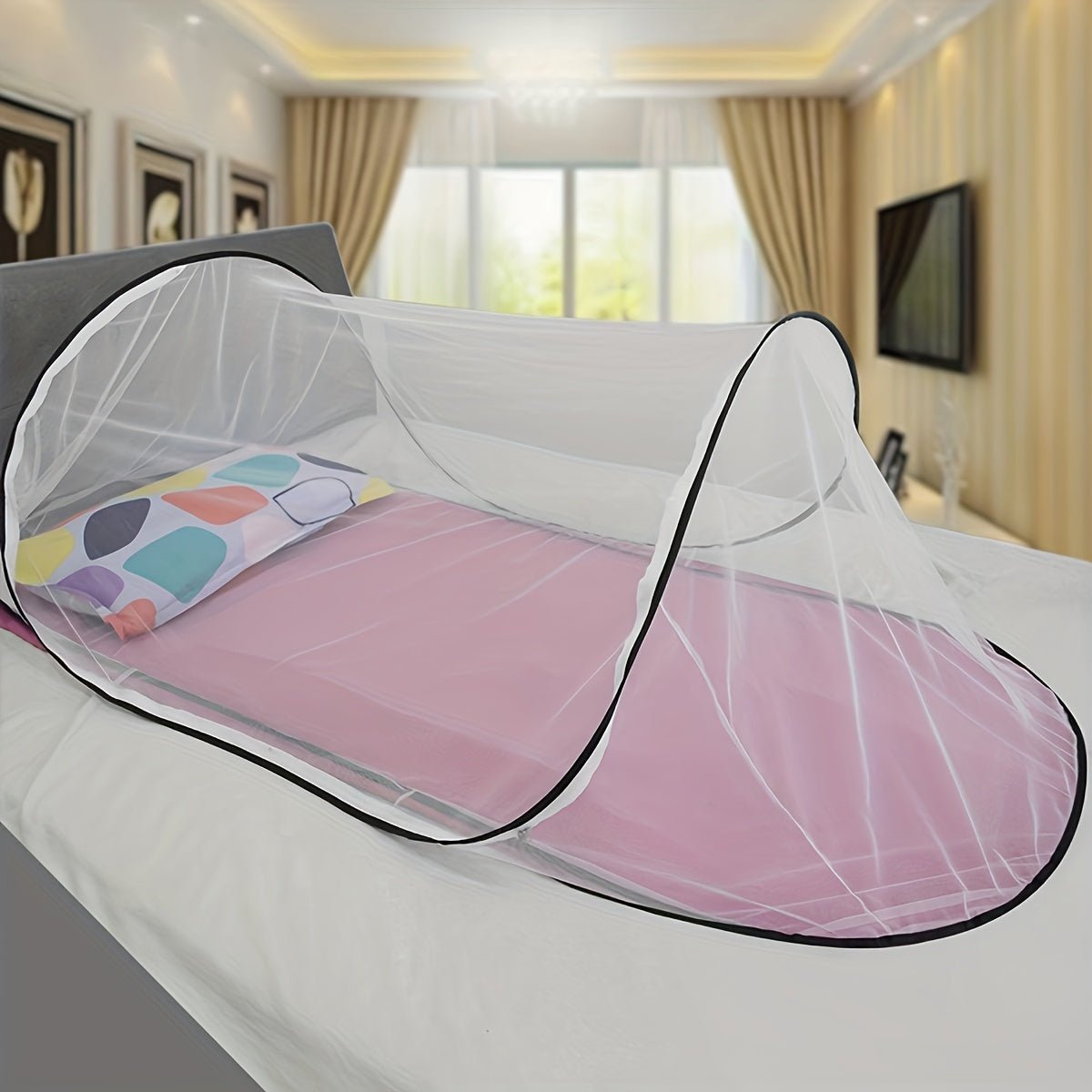 Mosquito Net for Bed, Mosquito Netting with Fine Mesh for Travel, Compact Insect Net and Fly Net for Bedroom