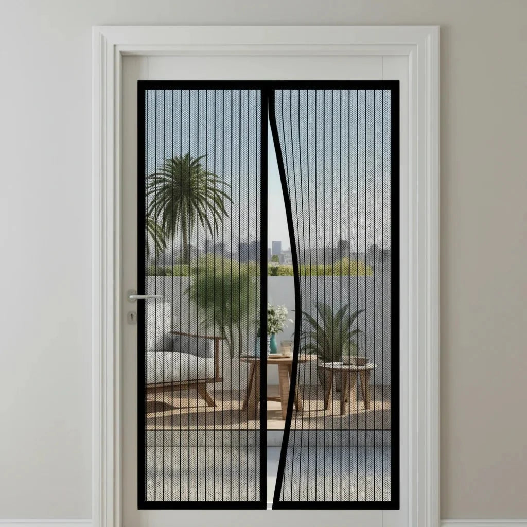 Magnetic Door Curtain with Hands Free Closing, Fly Screens for Doors, Fly Curtain for Door with Insect Mesh