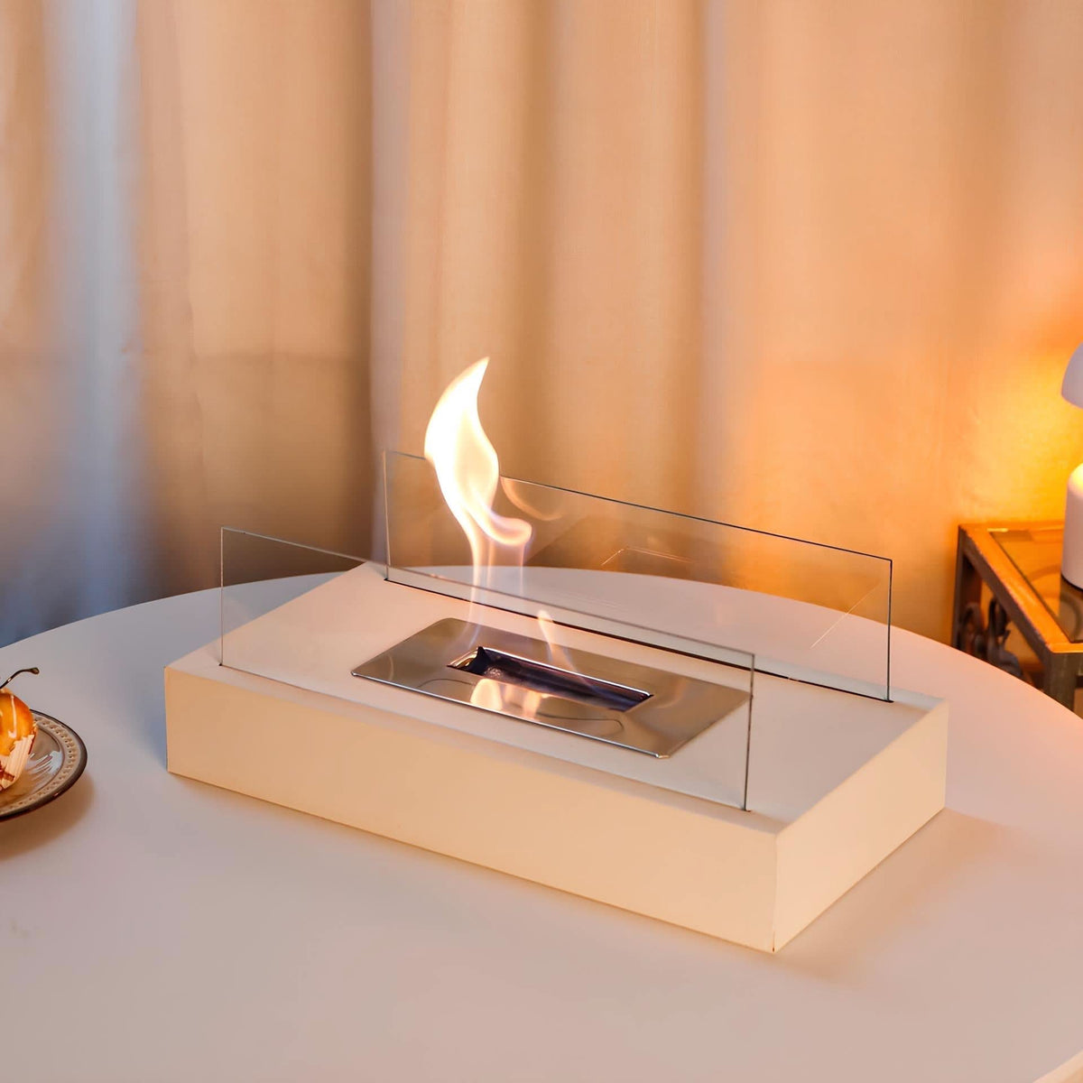 Bioethanol Fireplace Tabletop, Portable Bio Ethanol Fire in Glass and Steel – image 7