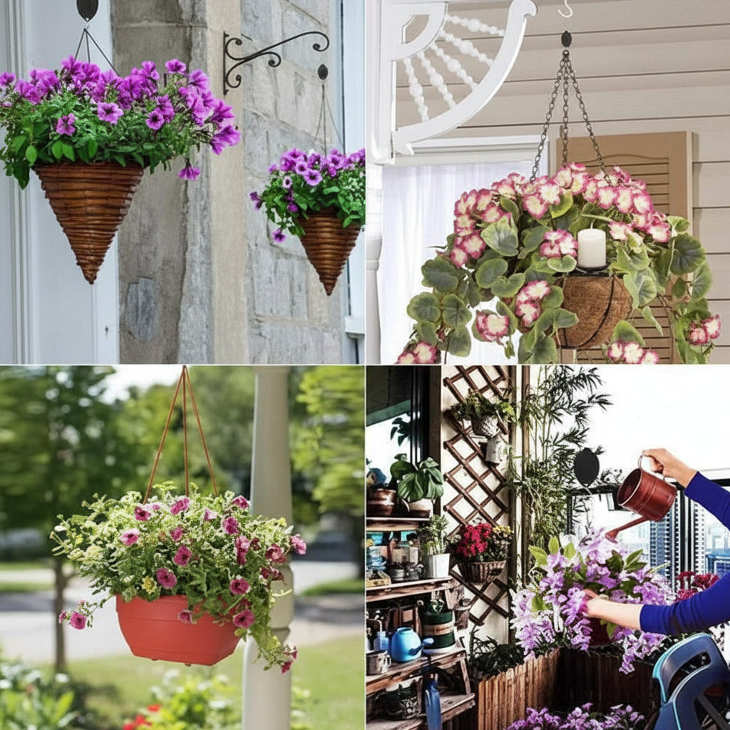 Plant Hanger Pulley Height Adjustable, Indoor Plant Hangers and Bird Feeder Hanger