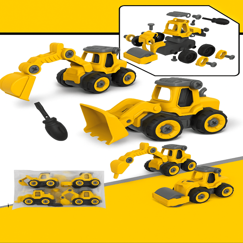 Toy Crane and Vehicle Building Set, Toy Tool Set for Kids from 3 Years – image 4