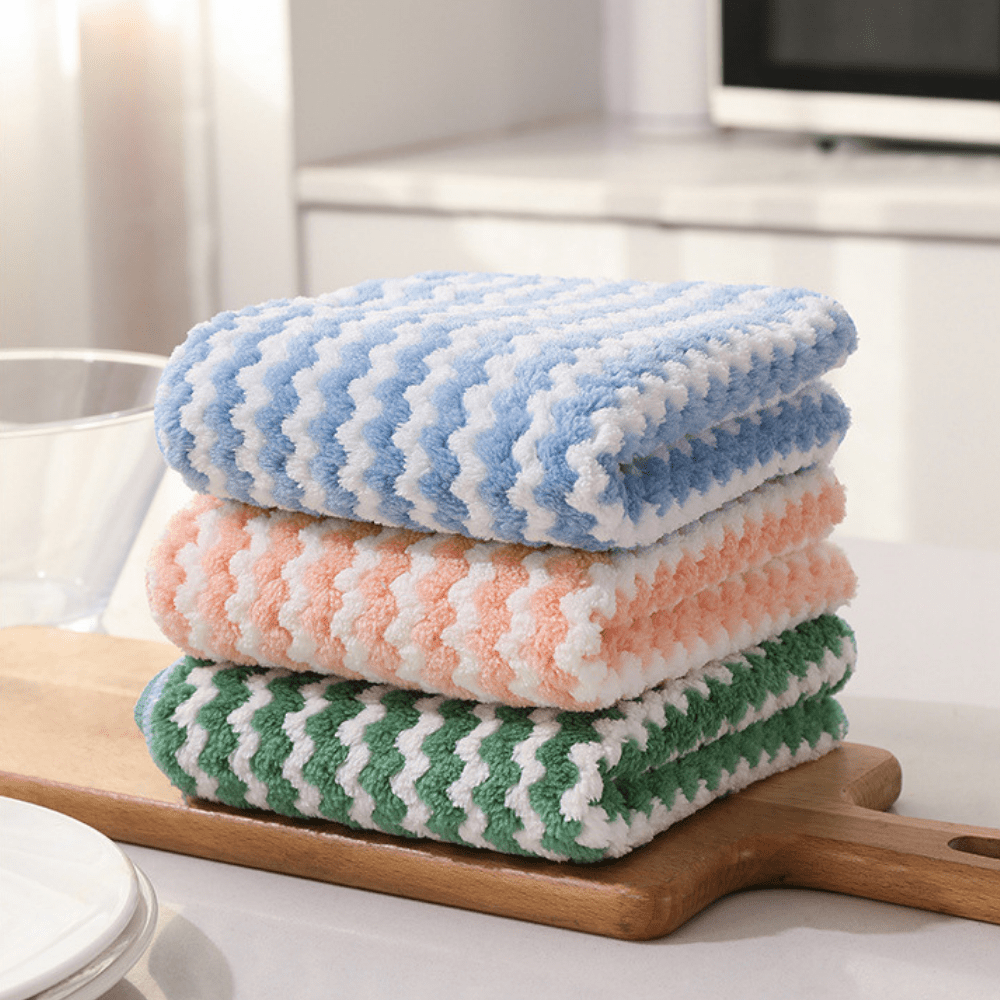 Microfibre Cloths, Coral Fleece Cleaning Cloths for Streak Free Cleaning, Glass Cleaning Cloth, Dish Cloths for Kitchen_00