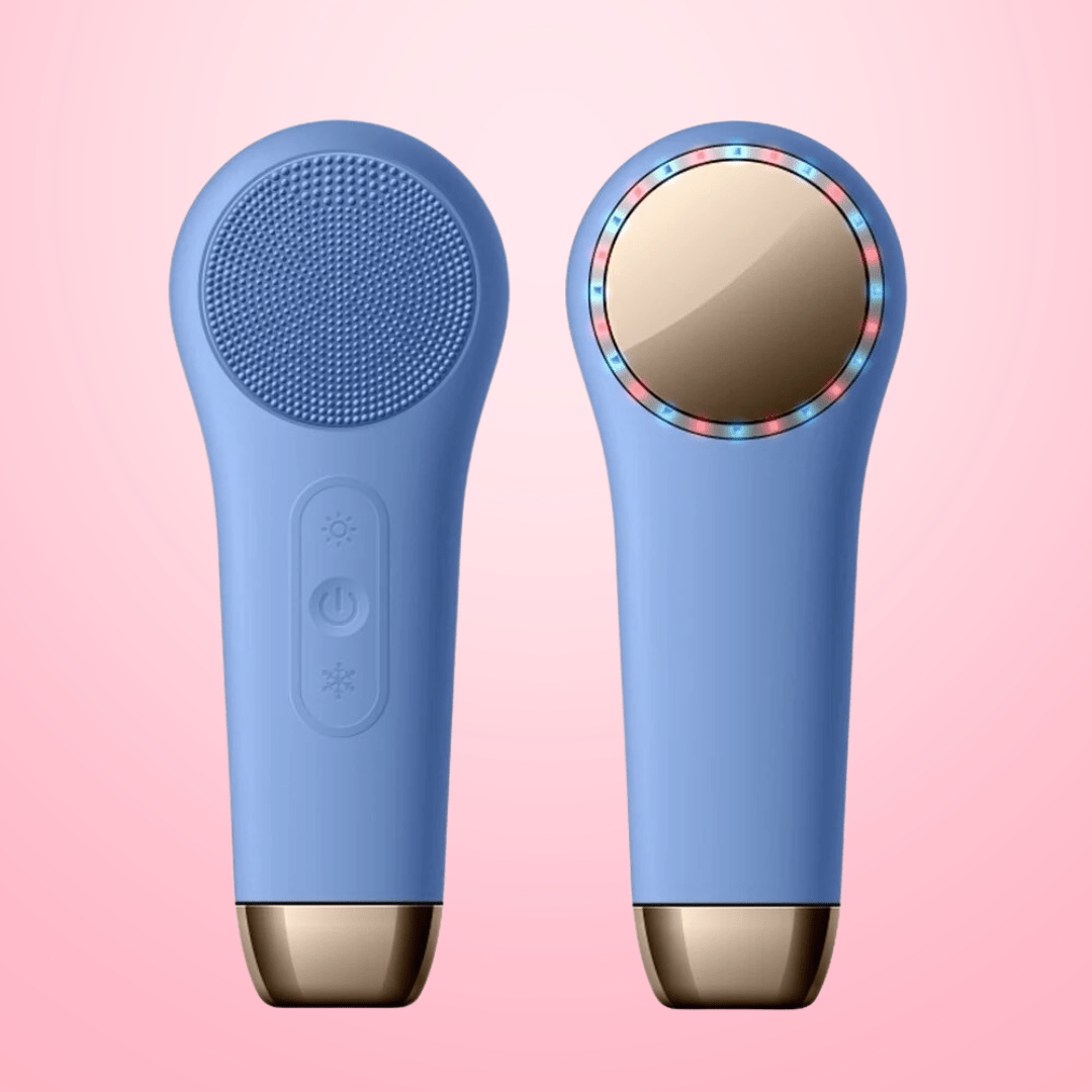 Facial Brush, Silicone Face Cleansing Brush with Heat and Cold