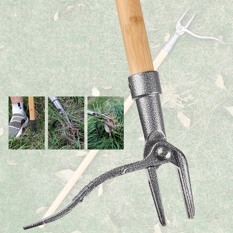 Weed Remover Tool, Weed Pulling Tool with 4 Steel Claws, Weed Puller for Lawn and Flower Beds, Hand Weeding Tool_08