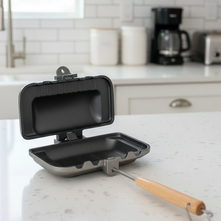 Toastie Maker for Induction Hob, Non Stick Sandwich Maker, Stovetop Sandwich Toaster, Camping Toaster for Pancakes