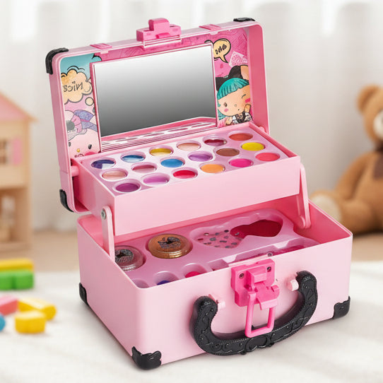 Toy Makeup Set, Washable Make Up Kit for Children with Carry Bag, Pretend Play Makeup and Role Play Toys_00