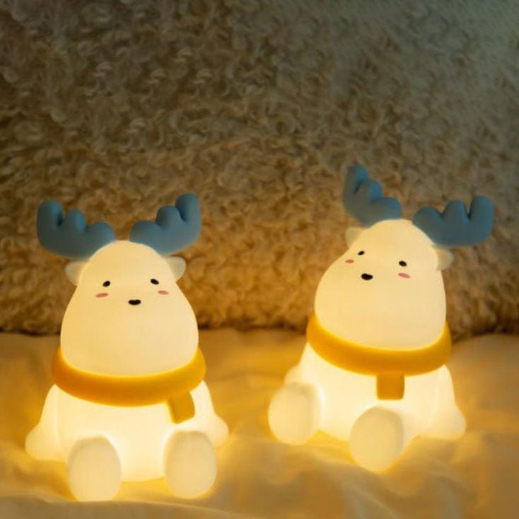 Reindeer Table Lamp with Integrated LED Light, Christmas Decorations for Table, Light Up Reindeer for Living Room_01