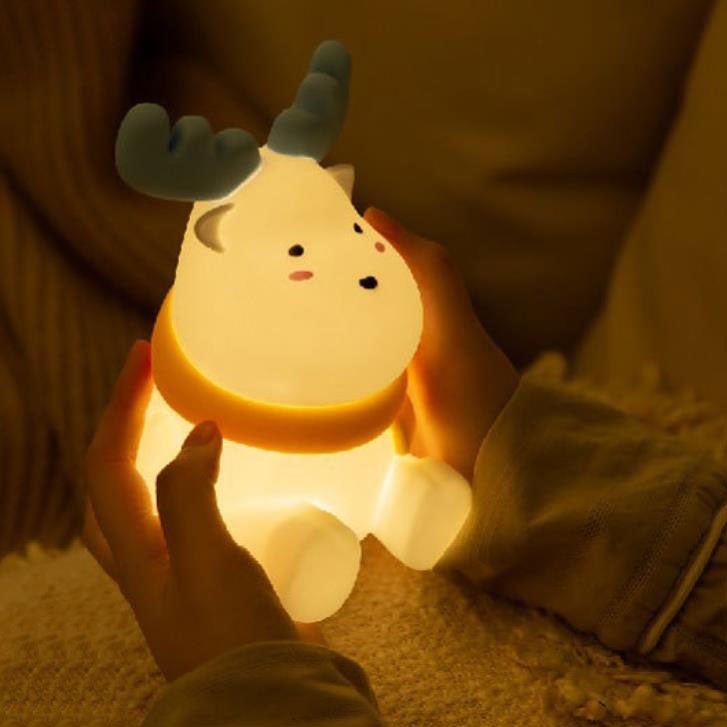 Reindeer Table Lamp with Integrated LED Light, Christmas Decorations for Table, Light Up Reindeer for Living Room_02
