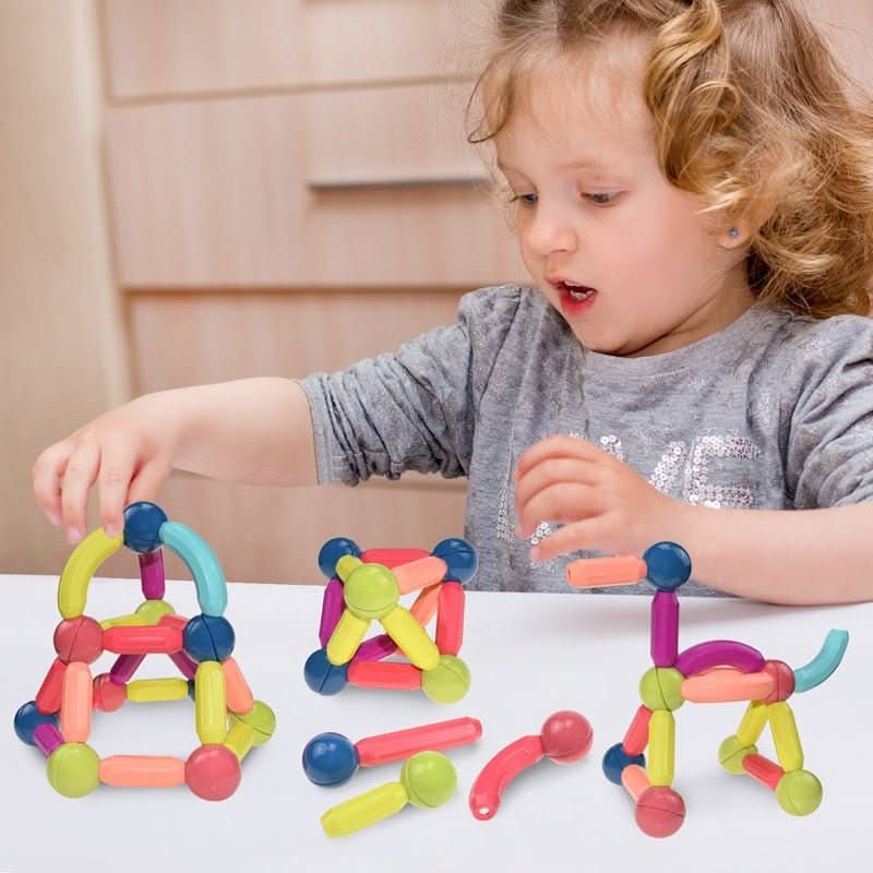 Magnetic Rods Building Set, Magnetic Sticks 36 to 108 Pieces, Magnetic Toys, Construction Toys, Toys for 2 Year Olds_02