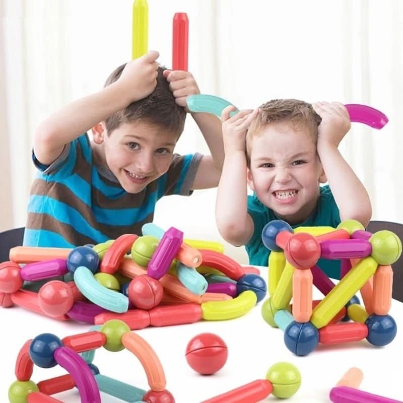 Magnetic Rods Building Set, Magnetic Sticks 36 to 108 Pieces, Magnetic Toys, Construction Toys, Toys for 2 Year Olds_01
