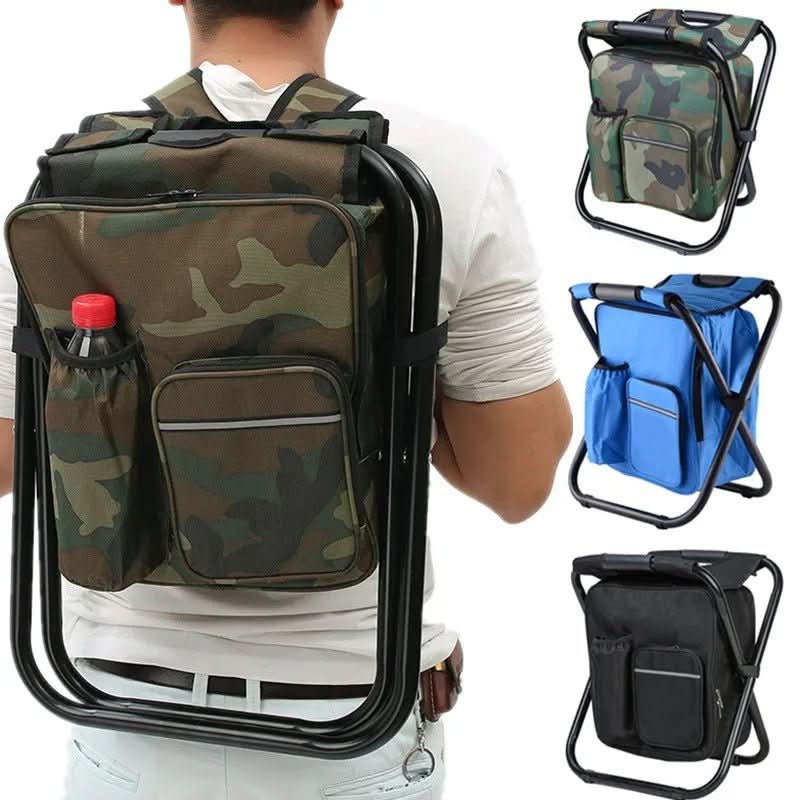 Camping Rucksack with Folding Chair and Cool Bag, Camping Chair Backpack for Fishing – image 11