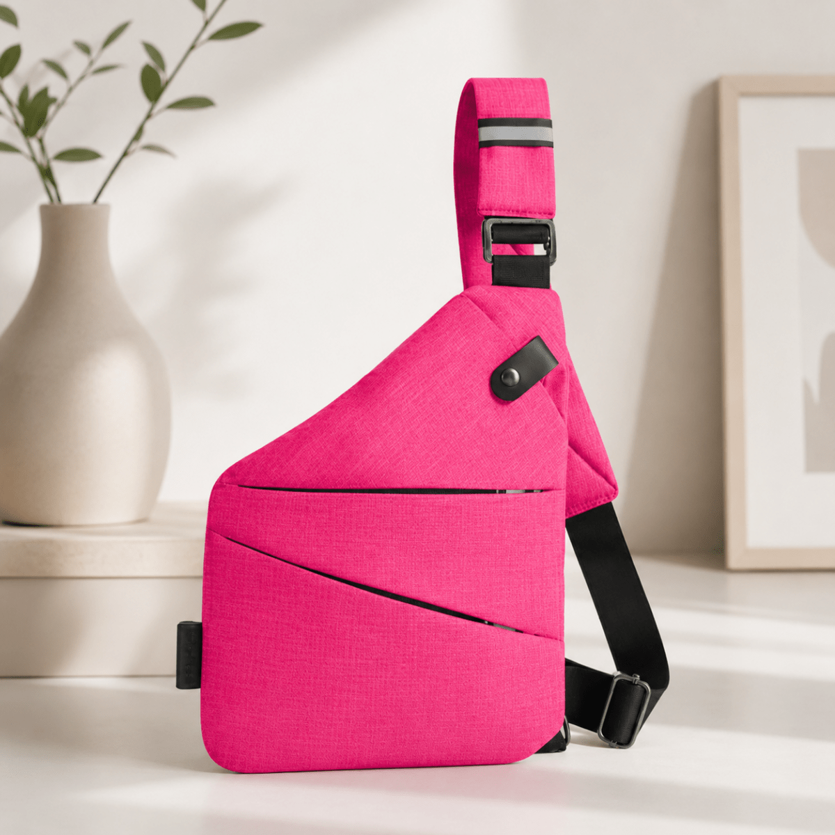 Anti Theft Crossbody Bag, RFID Shoulder Bag with Cut Resistant Strap – image 7