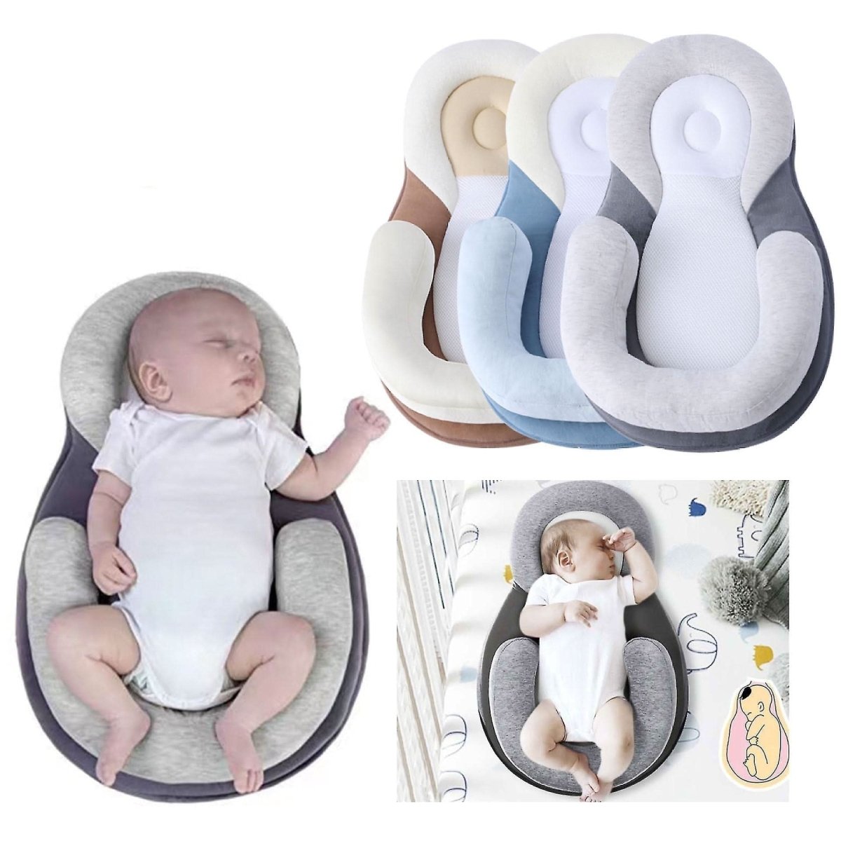 Baby Nest for Newborn, Foldable Baby Lounger 0-12 Months