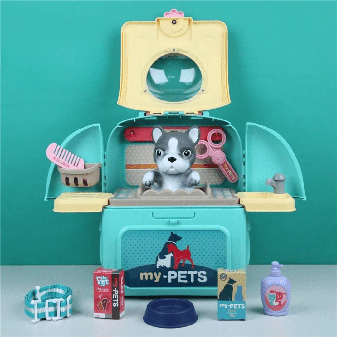 Vet Toy Set with Backpack and 16 Accessories, Pretend Play Toys with Cat or Dog Design – image 9