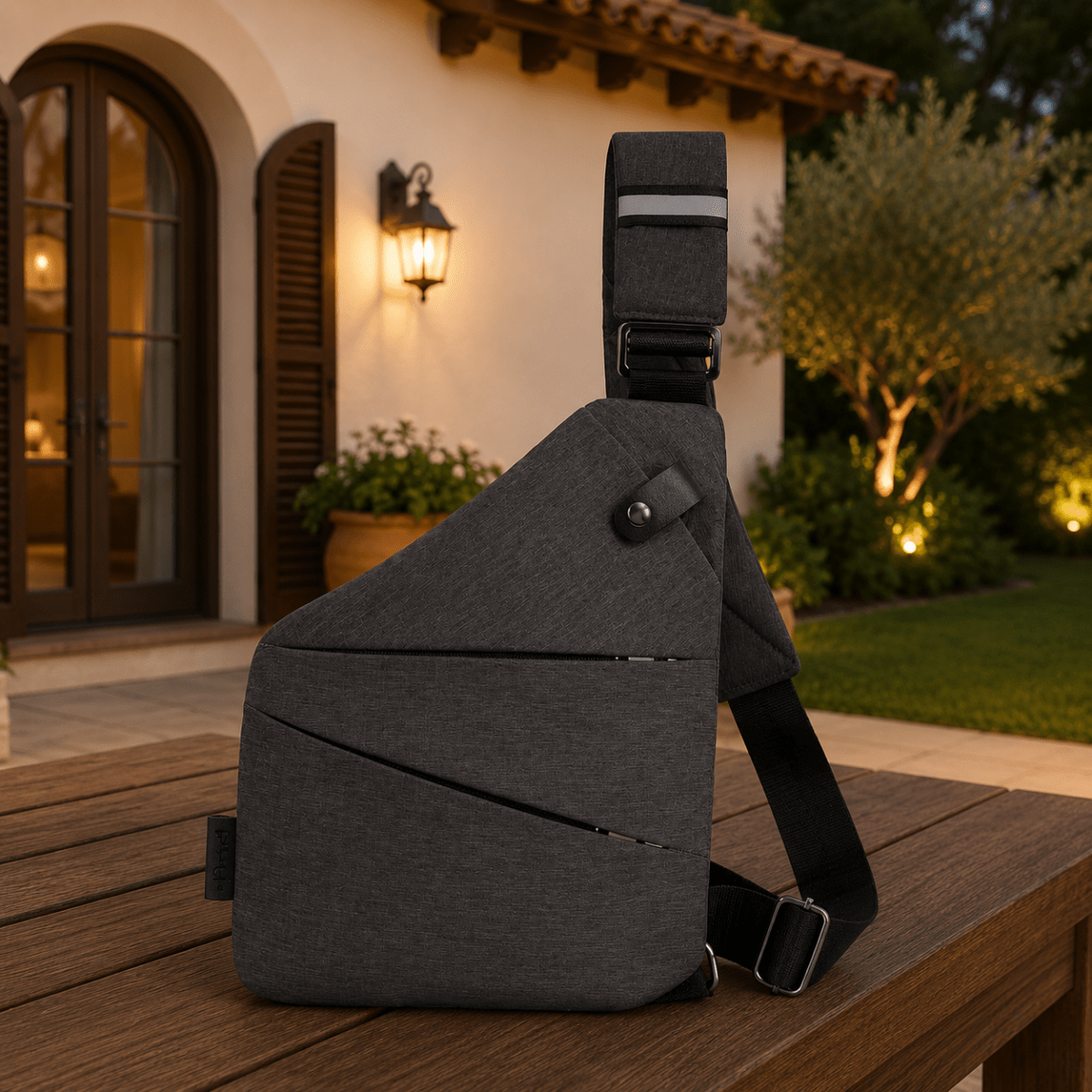 Anti Theft Crossbody Bag, RFID Shoulder Bag with Cut Resistant Strap, Water Repellent Travel Crossbody Bag