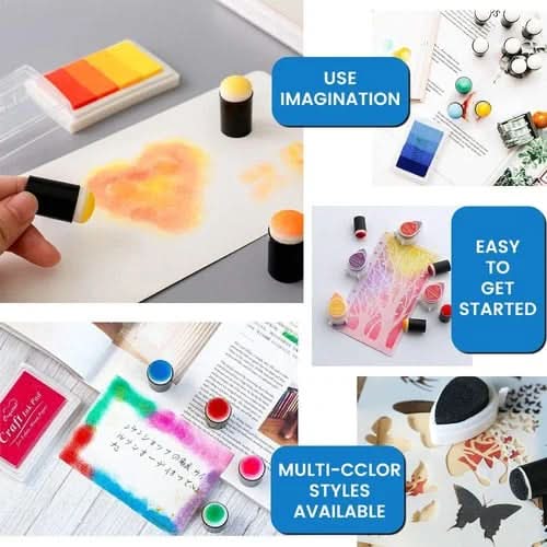 Stamp Set for Kids with 20 Colour Ink Pads and Rulers, Children's Stamp Set for Creative Play – image 5