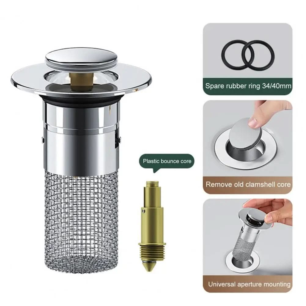 Sink Strainers, Kitchen Sink Plug Strainer, Stainless Steel Drain Protector, Drain Guard, Hair Catcher for Sinks_05