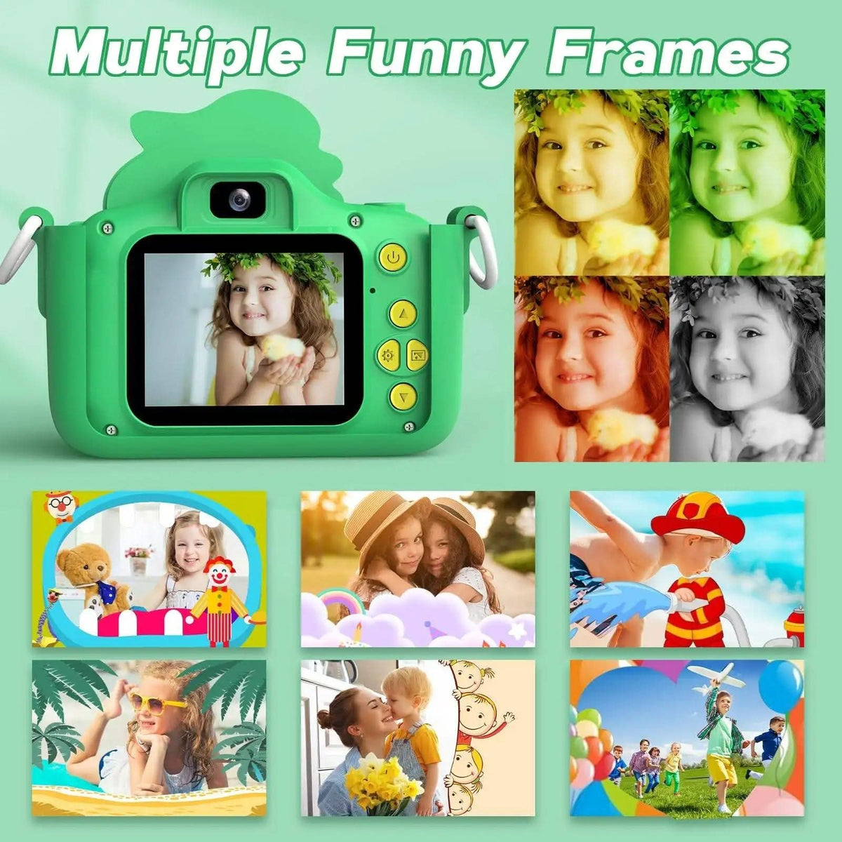 Kids Camera 1080p HD, Dinosaur Camera Toy for Ages 3 to 9