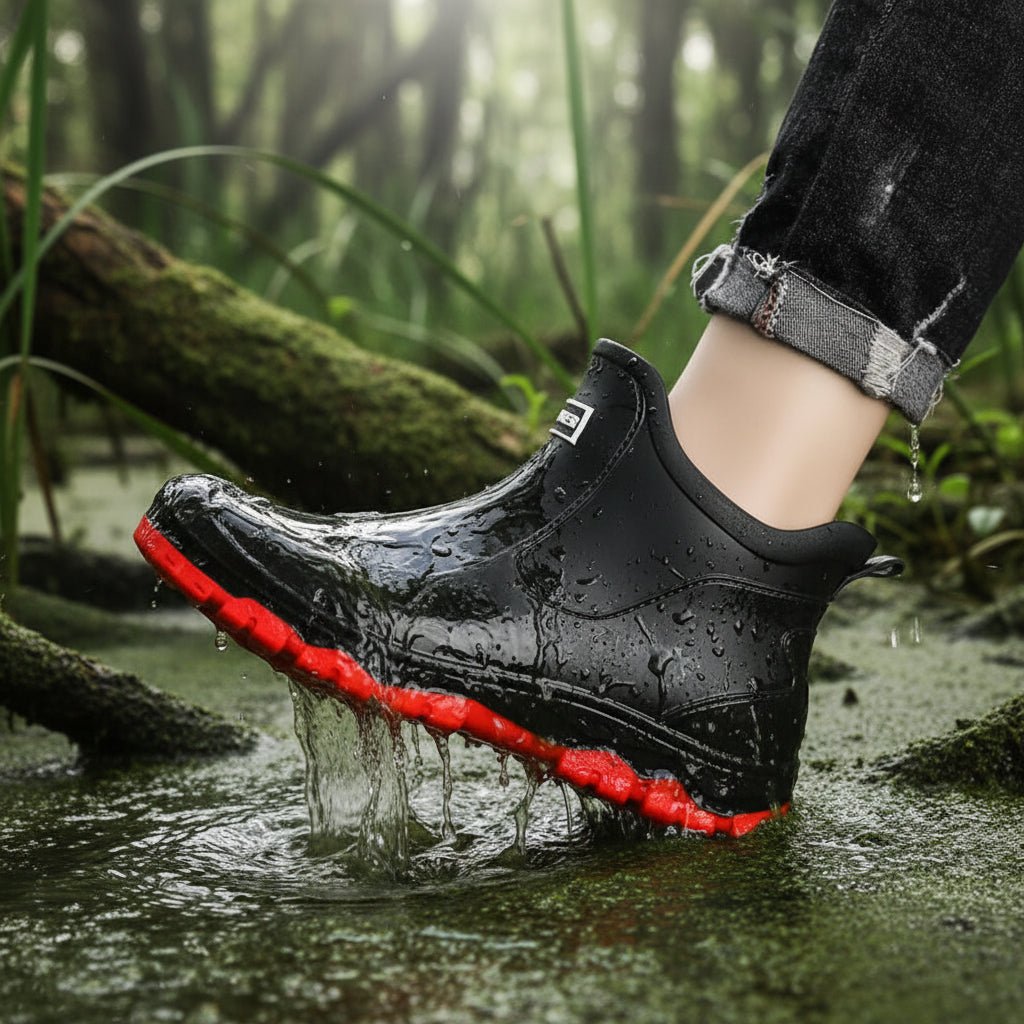 Ankle Wellies, Short Wellington Boots with Non Slip Sole, Waterproof Boots for Gardening and Fishing_02
