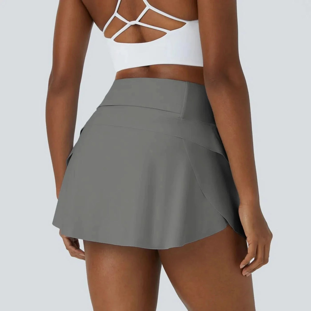 A Line Mini Skirt with Flat High Waistband – image 7