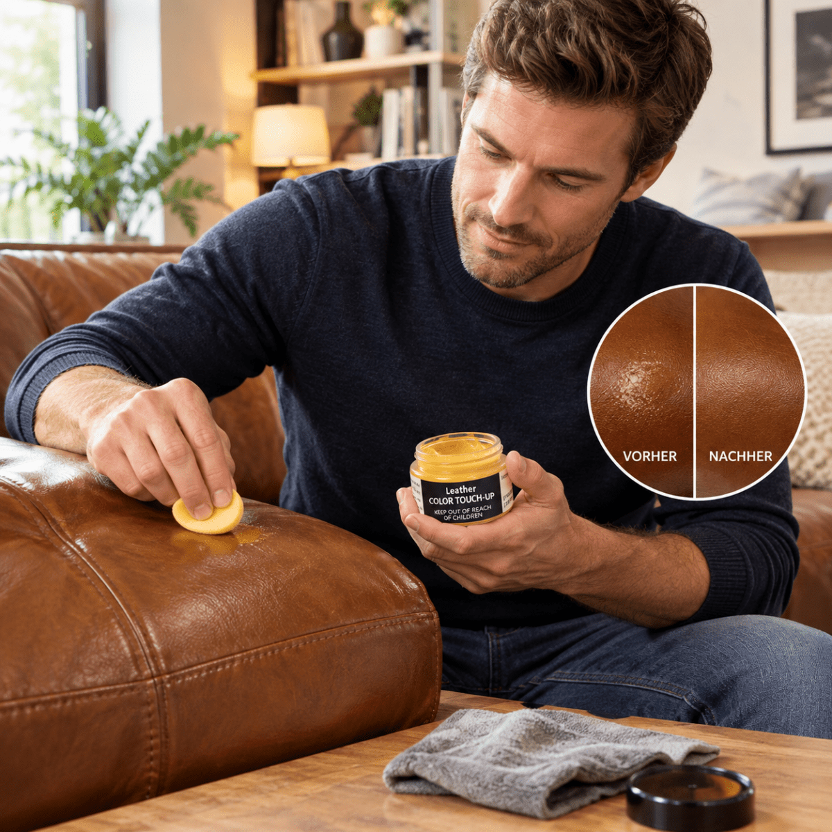 Leather Paint for Sofas and Shoes, Leather Dye and Colour Restorer for Bags