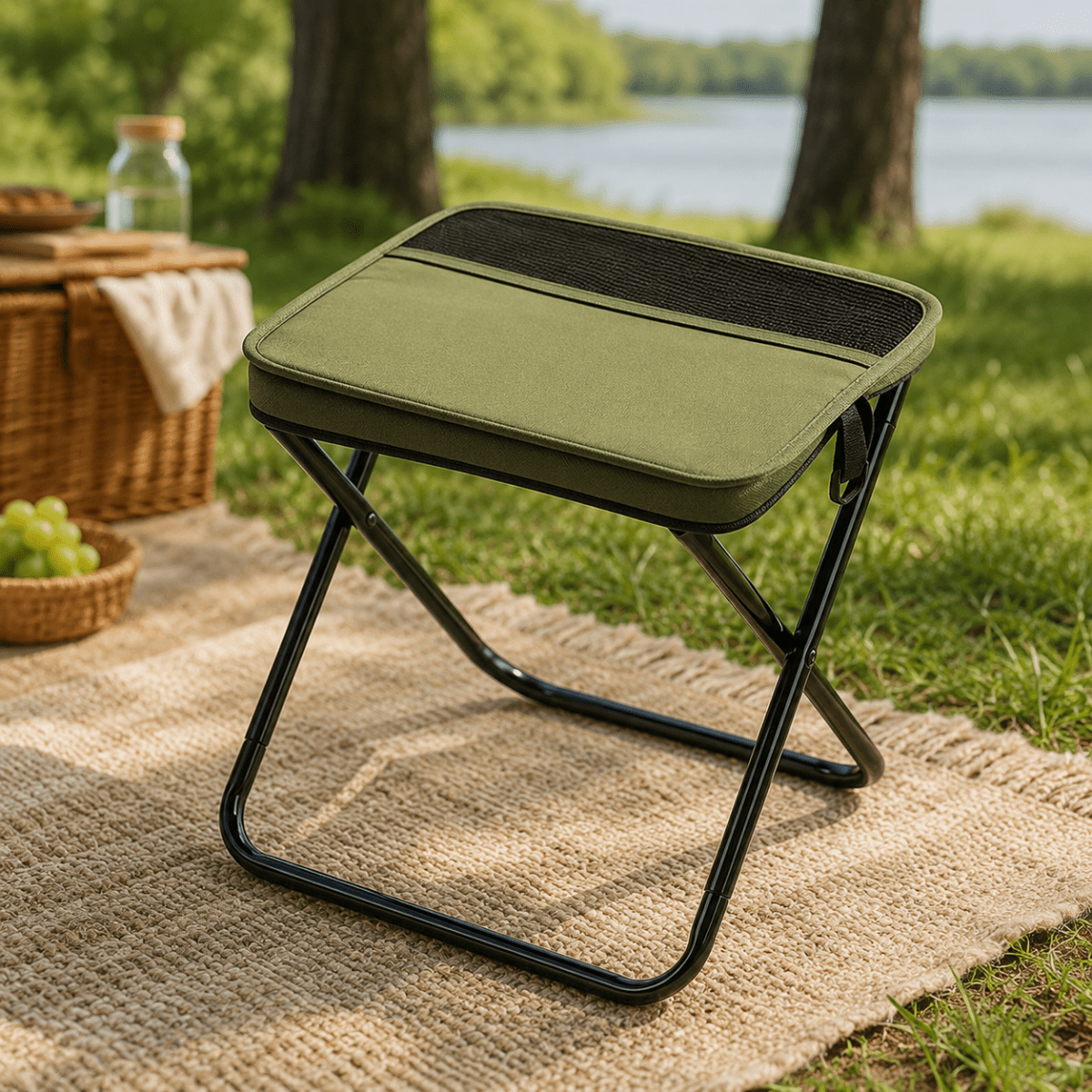 Camping Chairs, Lightweight Folding Chair with Backpack, Waterproof Fishing Chair for Hiking and Festivals_02