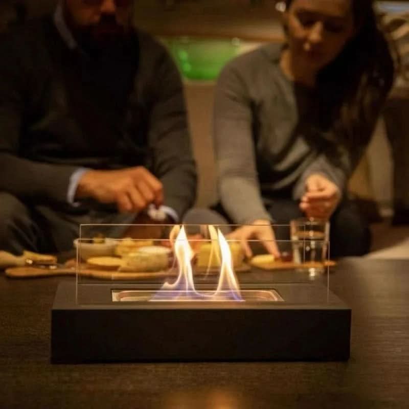 Bioethanol Fireplace Tabletop, Portable Bio Ethanol Fire in Glass and Steel – image 9