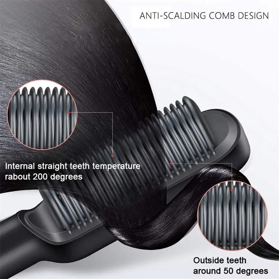 Hot Brush Hair Straightener, Hair Styler for Wet and Dry Use – image 5