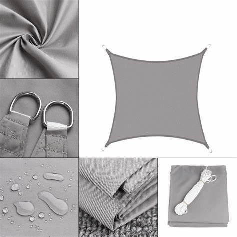 Sun Shade Sail 3 x 4 m Rectangle, Garden Shade Sail for Patio and Balcony, Sun Sail with Fastening Ropes_05