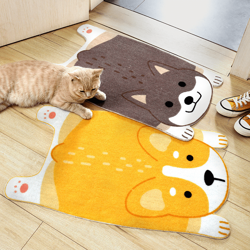 Non Slip Bath Mat with Cute Animal Design, Kids Rug for Bedroom and Hallway