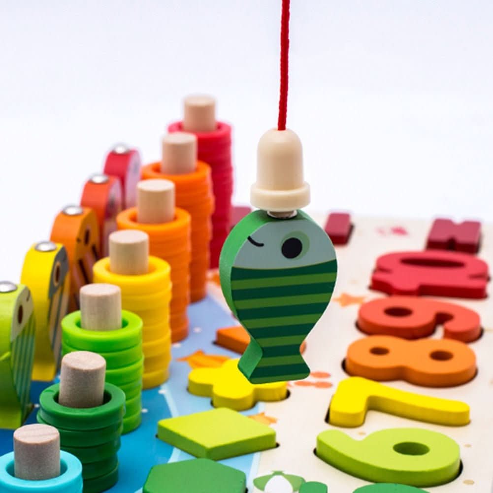 Wooden Learning Board, Fishing Game