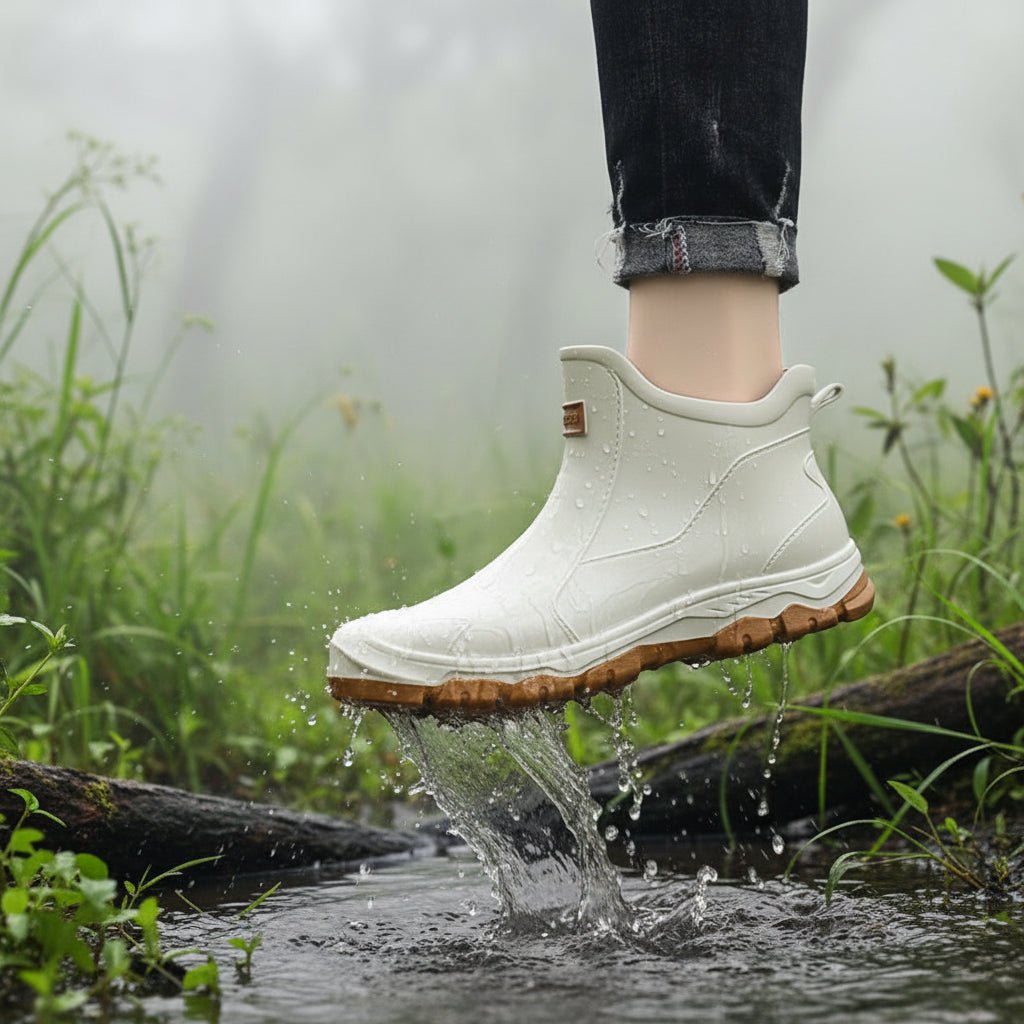 Ankle Wellies, Short Wellington Boots with Non Slip Sole, Waterproof Boots for Gardening and Fishing_04
