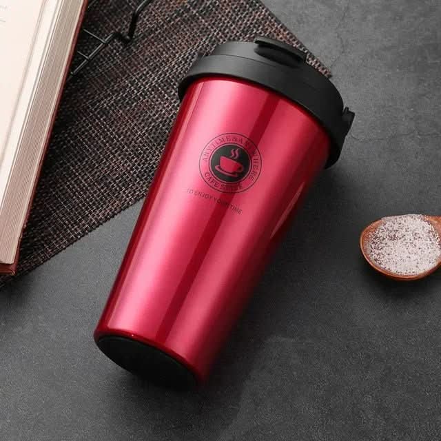 Travel Mug 500 ml, Insulated Travel Coffee Mug with Sliding Lid, Double Walled Stainless Steel Reusable Coffee Cup_08