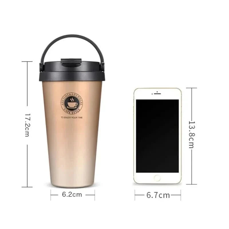 Travel Mug 500 ml, Insulated Travel Coffee Mug with Sliding Lid, Double Walled Stainless Steel Reusable Coffee Cup_02