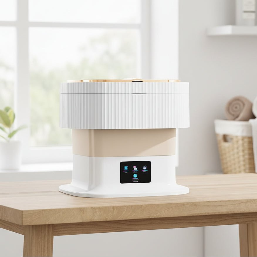 Portable Washing Machine, Foldable Mini Washing Machine 11 L with 4 Wash Modes, Small Washing Machine for Travel