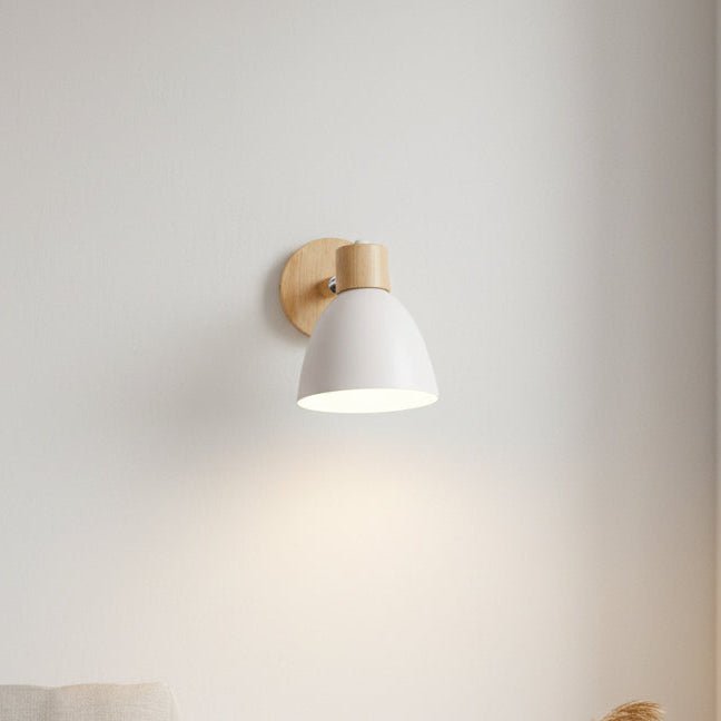 Living Room Wall Lights, Wooden Wall Light for Bedroom and Hallway, Modern Bedside Wall Lamp with Pull Switch_10